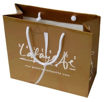 럭셔리 사용자 정의 로고 종이 쇼핑 가방 도매 맞춤형 로고 (와이와이-비01008)