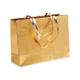 высококачественный блестящий золотой пакет для упаковки бумаги (уу-б0095) с вашим логотипом