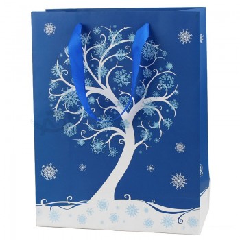 卸売カスタム高品質のユニークなデザインの青色の紙袋のあなたのロゴ (YY-B0150)