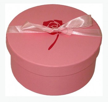 профессиональный пользовательский с вашим логотипом для высококачественного розового цвета круглой коробки (уу-р0001)
