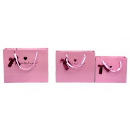 高品质的粉红色纸袋 (年年-湾0205) 带有你的标志