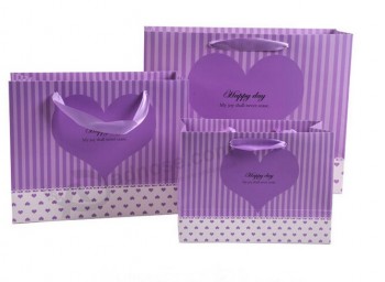 фиолетовый цвет верх продажа изготовленный под заказ бумажный пакет (уу-б0209) с вашим логотипом