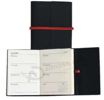 Wholesale custom your logo for Black Elegant Supreme Quality Custom Business Notebook with Elestic (YY-N0006)