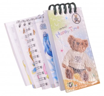 多彩可爱熊螺旋装订笔记本 (年年--湾0047) 带有你的标志