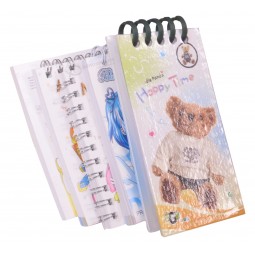 CUnEHiER RElié ColoRé sPiRUnElE d'ouRs miGNoN (YY--B0047) UnEvEC voTRE loGo