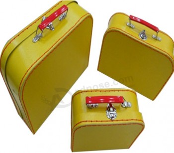 Custom logo for Paper Cardboard Suitcase Box with Handle (YY--H0006)
