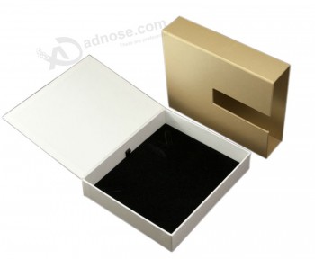 ブラックベルベットトレイと卸売カスタム高品質の金色の宝石箱 (YY-J0002)
