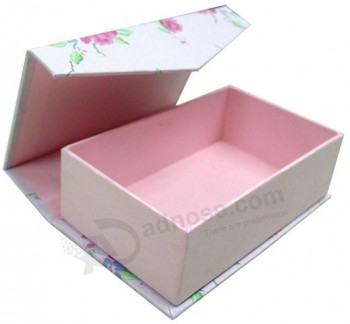 профессиональная индивидуальная элегантная розовая бумага подарочная коробка оптом (уу-п0131)