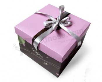 Professional customized New Design Decorative Paper Gift Box with Ribbon (YY-B0100)