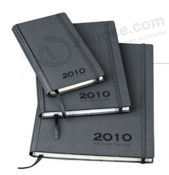 высококачественный жесткий чехол кожаный ноутбук с эластичным закрытием (уу-п0121) для вашего логотипа