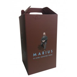 Wholesale Custom with your logo High Quality Corrugated Paper 4 Bottle Wine Gift Box (YY-W0123)