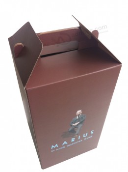 Wholesale Custom with your logo Luxury Corrugated 4 Bottle Wine Paper Gift Box (YY-W0128)