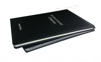 Professional customized Silver Edges PU Leather Cover Book (YY-B0307)