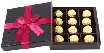 チョコレートボックスのロゴとカスタム /ペーパーチョコレートボックス/CHoCoAlTEギフトボックス (YY--B0021)