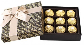 9 피기음 골 판지 종이 초콜릿 상자에 대 한 귀하의 로고와 함께 사용자 지정 (와이와이--0018)