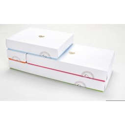 定制与您的徽标为高品质的白色优雅巧克力纸礼品盒 (年年-C0132)
