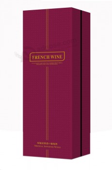 Red Colour Luxury Hard Board Wine Box (YY-W010)with your logo