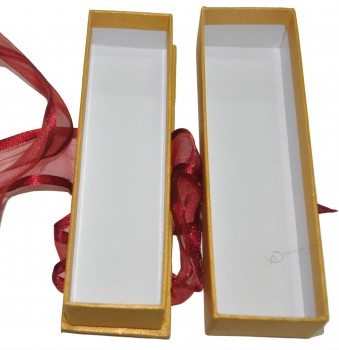 изготовленный на заказ дешевый горячий пакет коробки цвета золота сбывания с тесемкой (уу-б0186)