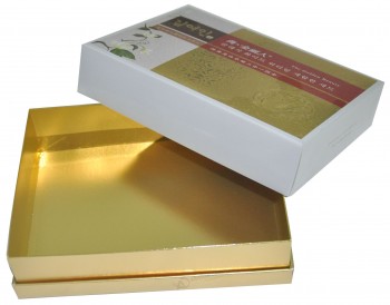 批发定制与您的徽标金色定制印刷化妆品盒与压花标志 (年年-湾0216)