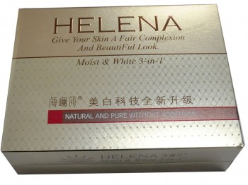 批发定制与您的标志闪闪发光的纸化妆品盒 (年年-湾0224)