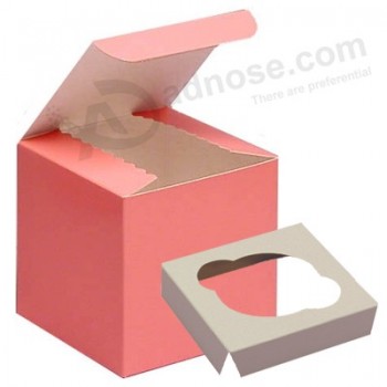カスタム食品グレードのカップケーキボックス/ケーキボックス/食品ボックス