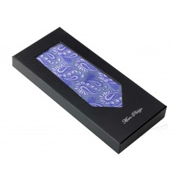 Boîte de chemise de luxe avec chaud-Estampillage logo cravate boîte cravate papier boîte d'emballage