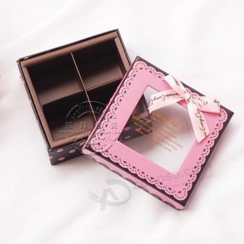 обычай-сделанная шоколадная коробка с ПВХ-окном и подносом