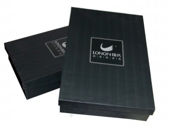 Caixa de embalagem de seda camisa personalizada de fábrica com impressão a preto