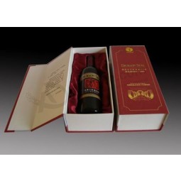 Wooden Wine Box with Hot-Stamping / Folding Wine Box with Glass Cup