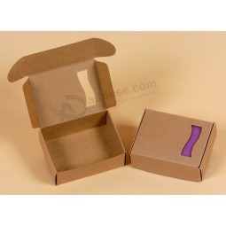 Professional Recyclable Custom Design Brown Handmade Soap Kraft Paper Box with Window