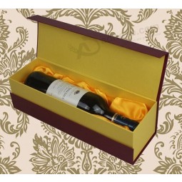 роскошный картонный шкаф для бутылок с бутылкой вина, оптовые картонные коробки для вина, упаковочные коробки