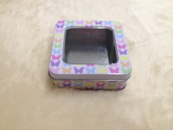 Tin Box with Clear Window for Food