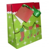 WEihnachtsgEschEnk PapiErtütE mit BaumwollbUnd Griff