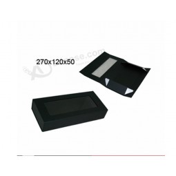 Lujo real-Cajas negras de perfume de cuero de pu con interior de eva