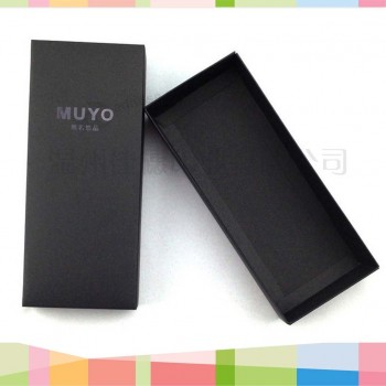 Caja de regalo de pacakage de papel de cartón negro de alta calidad
