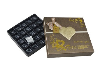 Custom fancy luxe foliedruk vouwbare geschenk papieren doos met handvat