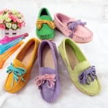 LässigE DamEn EspadrillEs aus LEdEr mit flachEm Absatz