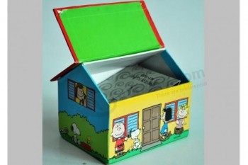 High Quality Artboard Shoe Box with Liner with House Shap