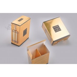 Scatola di carta piegata di colore della carta stagnola della carta vetrata di oro