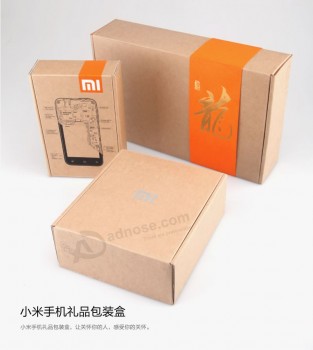 Op maat gemaakte logo verpakking mobiele telefoon geschenkdoos