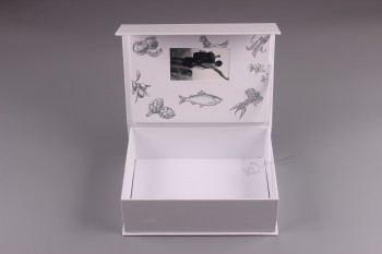 Custom Printing White Box Shape Video Card 4.3英寸 LCD Screen