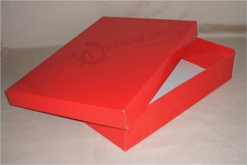 生态-Amigable caja de regalo de papel negro con tapa para la camisa