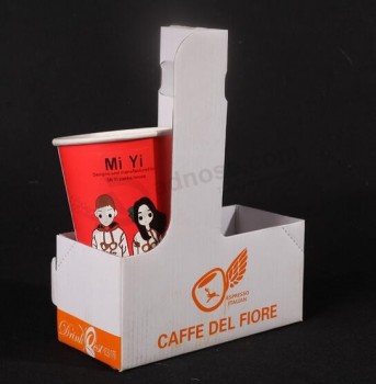 изготовленный на заказ бумажный вынос кофе чашка бумага держатель коробка