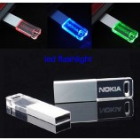 Acryl transparant flash-geheugen 128mb-64gb acryl usb drive met led