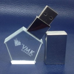 Dreieck Kristall USB-Stick mit Colorf LED-Licht