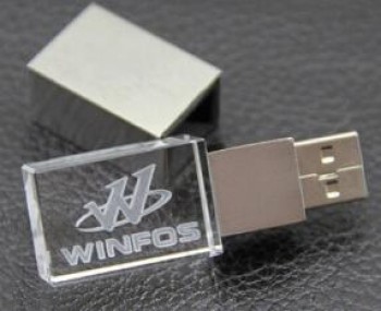 Förderunggeschenke usb-Kristallstiftlaufwerk mit kundenspezifischem Logo führte hellen usb-Stock als Fotografiegeschenke