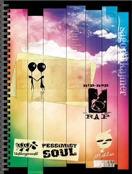 Impressão agradável do caderno da escola da coloração do caderno da criança