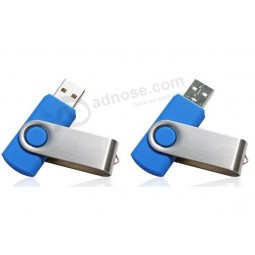 Custom high-end Navy Blue Swivel USB Flash Drive 4GB