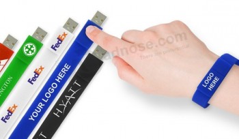 Nieuwe populaire verschillende kleuren promotionele polsbandje usb flash drive, writband stick drive