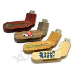 Cheap Custom Logo Wooden USB 2.0 Flash Drive 8GB